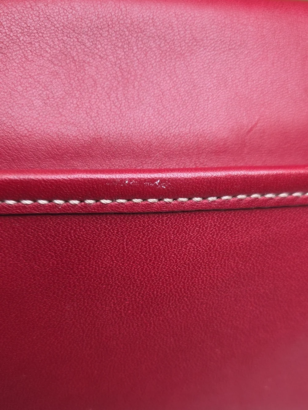 COACH 9599 Vintage Red Leather Legacy West Demi Flap Crossbody EUC